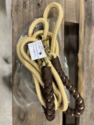 CG HEUNETZE Rênes en corde Flavour naturelles avec tresse marron