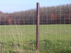 Poteau rond HANIT avec armature stable en plastique recyclé 2m L 80cm dépaisseur brun