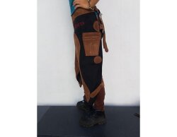 CG HEUNETZE Tablier Cordura avec garniture en cuir rembourré Long Camel