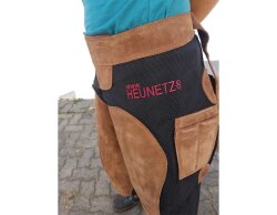 CG HEUNETZE Tablier Cordura avec garniture en cuir rembourré Longue Noir