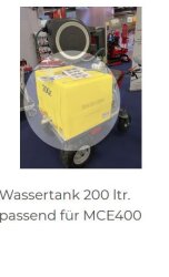 Réservoir dinstallation 200 L pour Dumper MCE 400