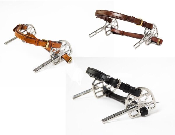 STARBRIDLE Shanks avec muserolle et jugulaire Cob Oak Brown