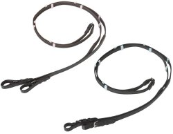 Rênes en sangle BAREFOOT Bellis pour poney bleu