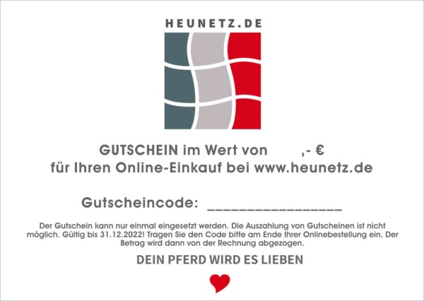 CG HEUNETZE Gutschein 250 EURO