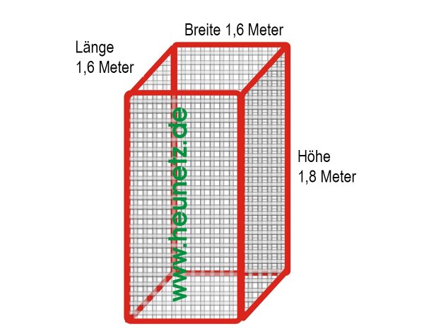 Filet à balles en caisson 0,80m x 2,30m x hauteur 1,20m 60mm MW Noir - Pièces uniques