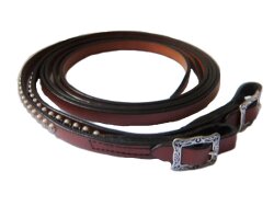 BITLESS BRIDLE Rênes Western Deluxe avec rivets antiques noir