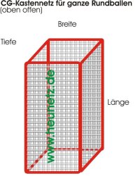 Filet à caisson 0,60m x 2,50m x hauteur 1,25m 60mm...