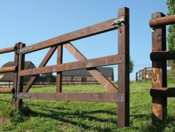 CG HEUNETZE Tor Buffalo 3,50 m Bausatz mit Pfosten und Schrauben mit Stapler